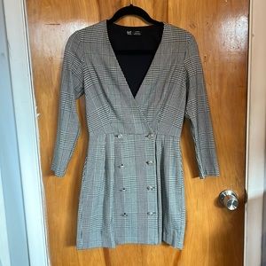 Plaid Blazer Dress